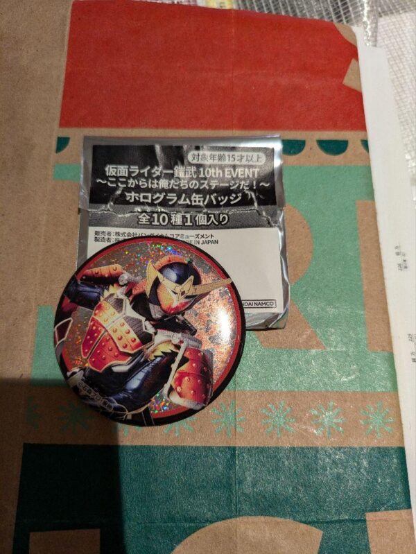 Kamen Rider Gaim 10Th Event Program Can Badge F/S-M501 from japan Rare  Good con
