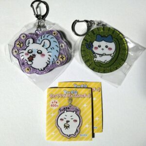 Chikawa Lame Acrylic Key Chain 3 2 Types F/S-M501 from japan Rare  Good conditio