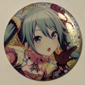 Proseca Hatsune Miku Can Badge F/S-M501 from japan Rare  Good condition