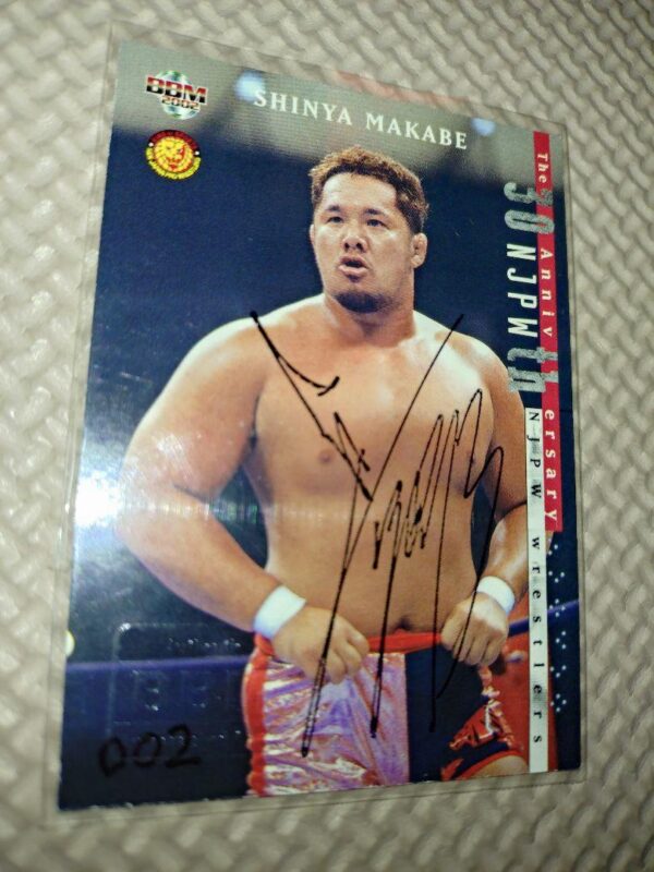 2002 Bbmjapan Pro Wrestling 30Th Anniversary Autographed By Makabe Shinya F/S-M5