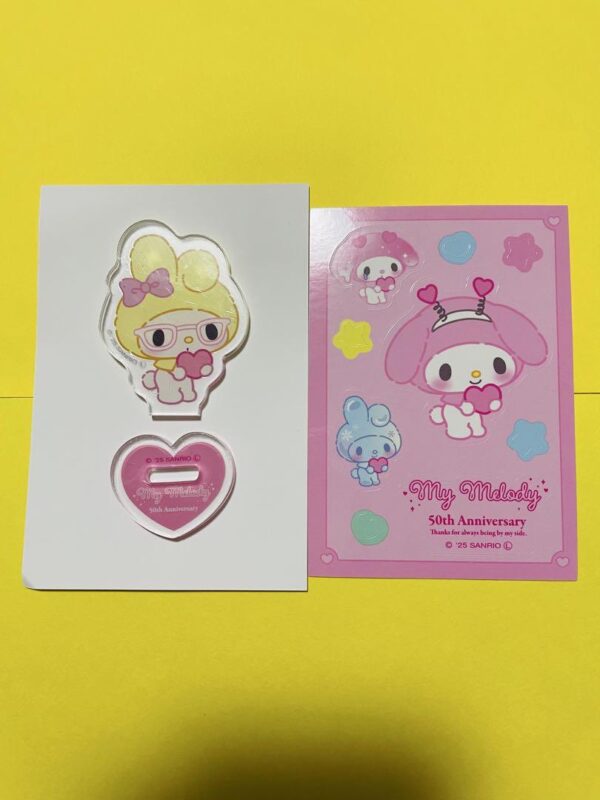 My Melody 50Th Anniversary Acsta Sticker F/S-M503 from japan Rare  Good conditio