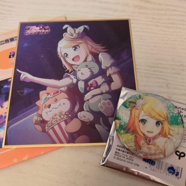 Proseca Glitter Can Badge Kagamine Rin F/S-M501 from japan Rare  Good condition