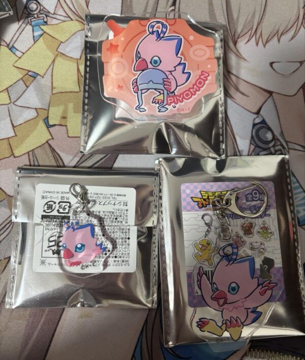 Digimon Adventure 100 Yen Store Piyomon Set F/S-M503 from japan Rare  Good condi