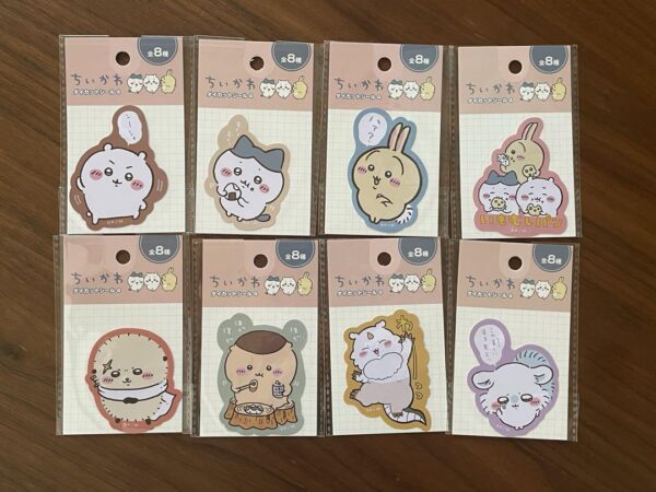 Chiikawa 100 Yen Store Die Cut Stickers 4 8 Types Set