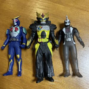 Kamen Rider Gaim Ex-Aid Soft Vinyl Doll Set Of 3 F/S-M503 from japan Rare  Good