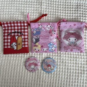 My Melo Mini Drawstring Bag Can Badge Sanrio 50Th Anniversary F/S-M503 from japa