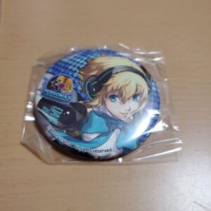 Persona 3 Dancing Moon Night Aigis Can Badge F/S-M501 from japan Rare  Good cond