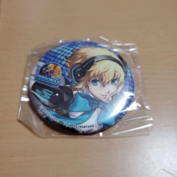 Persona 3 Dancing Moon Night Aigis Can Badge F/S-M501 from japan Rare  Good cond