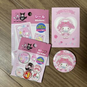 My Melody 50Th Anniversary Lolita Can Badge Sticker Set F/S-M503 from japan Rare