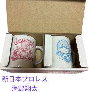 New Japan Pro Wrestling Umino Shota Mug Set F/S-M503 from japan Rare  Good condi