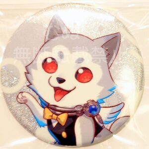 Persona 3 Nanjatown Glitter Can Badge Koromaru F/S-M501 from japan Rare  Good co