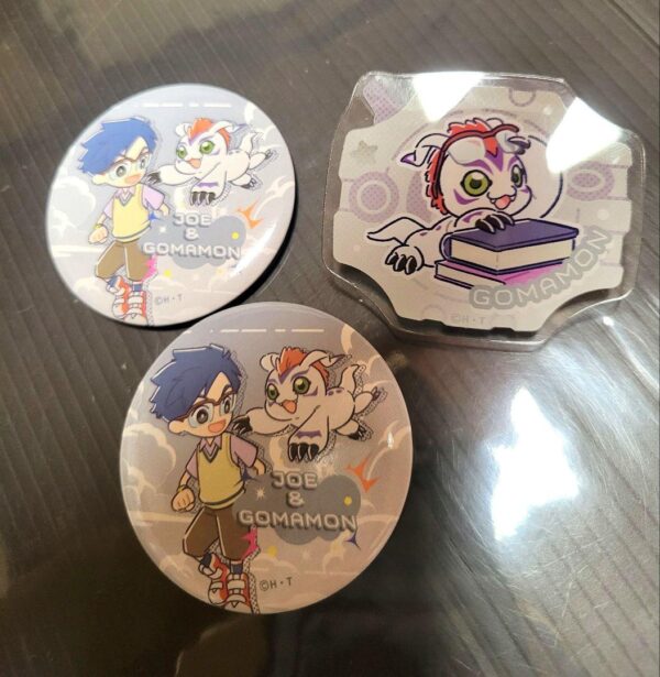 Joe Gomamon Pins Set Of 3 F/S-M503 from japan Rare  Good condition