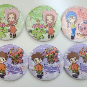 Digimon Can Badge Set Of 6 F/S-M503 from japan Rare  Good condition