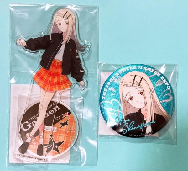 Gakuen Idolmaster Expo Official Acrylic Stand Can Badge Hiroshi Shinozawa