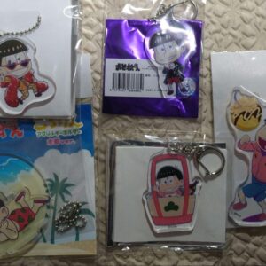 Osomatsu-San Osomatsu Acrylic Keychain Set F/S-M501 from japan Rare  Good condit