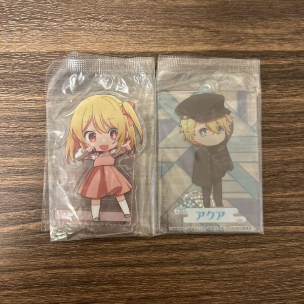 Oshinoko Ichibankuji Aqua Ruby Acrylic Keychain Stand F/S-M501 from japan Rare