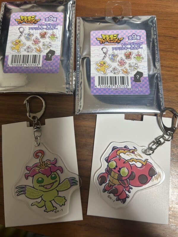 Digimon Acrylic Keychain Palmon Tentmon F/S-M503 from japan Rare  Good condition