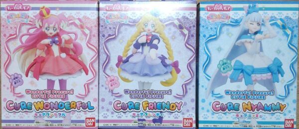Wandaful Precure Cutie Figure Set Of 3 F/S-M501 from japan Rare  Good condition
