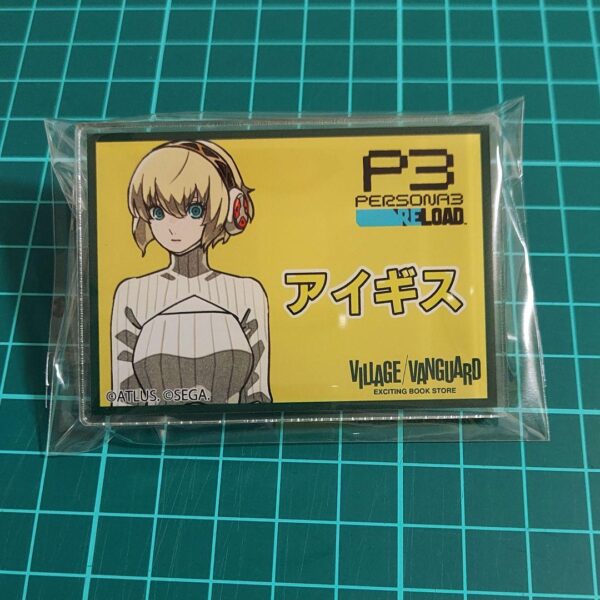 Persona 3 P3R Village Vanguard Pop Badge Aigis F/S-M501 from japan Rare  Good co