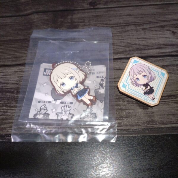 Gakumas Lilia Katsuragi Rubber Mascot Wooden Badge Set Gakuen Idolmaster
