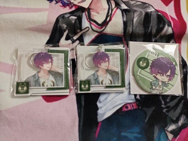 Acrylic Key Chain Can Badge Nijisanji Rakuten Collection Uki Violeta F/S-M501 fr