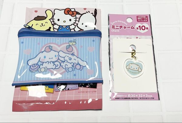Sanrio Cinnamoroll Flat Pouch Mini Charm F/S-M503 from japan Rare  Good conditio