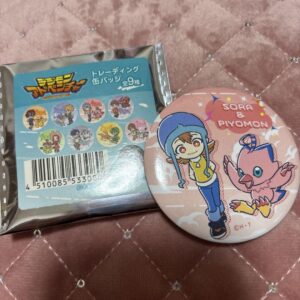 Digimon Takenouchi Sora Piyomon Can Badge 100 Yen Collaboration F/S-M503 from ja