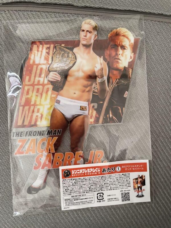 New Japan Pro Wrestling Zack Saber Jr. Acrylic Stand F/S-M503 from japan Rare  G