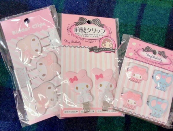 . Final My Melody Color Clip Set F/S-M503 from japan Rare  Good condition