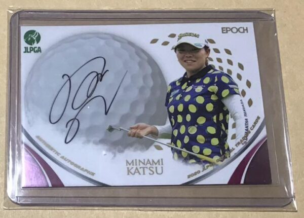 Minami Katsu Women'S Golf Limited To 90 Autographed Cards F/S-M501 from japan Ra