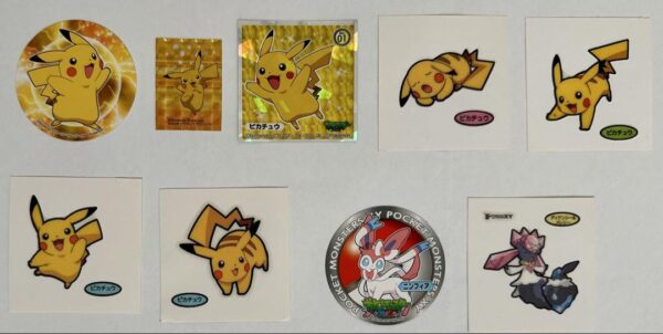 Pokemon Pikachu Nymphia Diancy Candy Toy Stickers Set Of 9 F/S-M503 from japan R