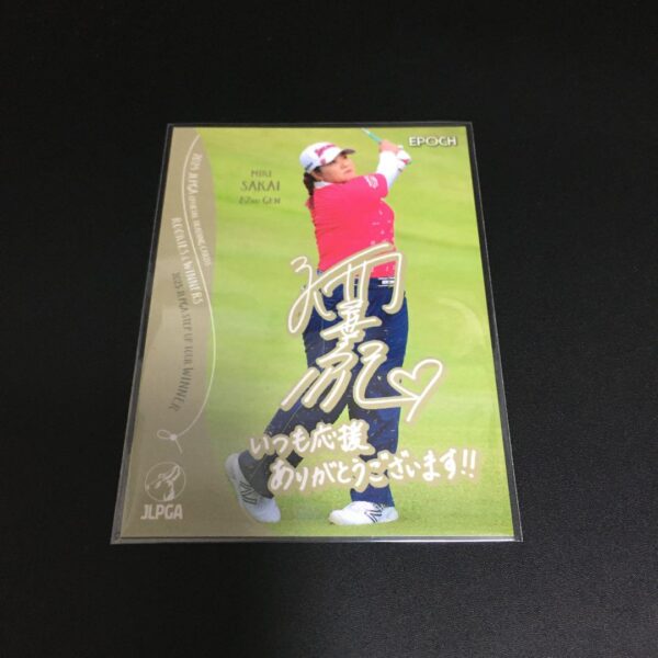 Epoch 2024 Japan Women'S Golf Miki Sakai Promotion Card F/S-M501 from japan Rare