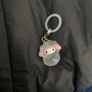 My Melody Keychain Clear F/S-M501 from japan Rare  Good condition