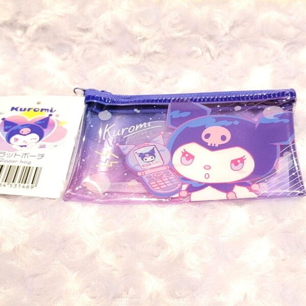 Discontinued Sanrio Kuromi Flat Pouch F/S-M503 from japan Rare  Good condition