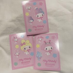 My Melody 50Th Anniversary 100 Yen Sticker Set Of 3 F/S-M503 from japan Rare  Go