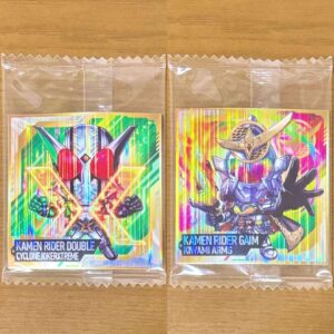 Kamen Rider Seal Wafer 3 W Gaim Sr 2 Types Set F/S-M501 from japan Rare  Good co