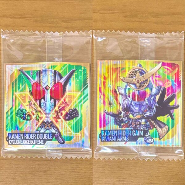 Kamen Rider Seal Wafer 3 W Gaim Sr 2 Types Set F/S-M501 from japan Rare  Good co