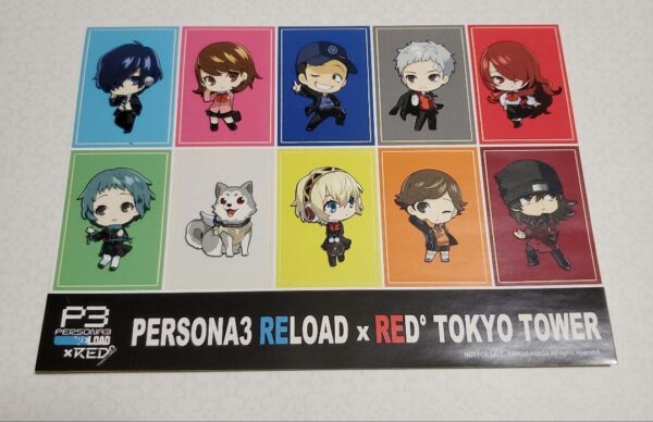 Persona 3 Reload Tokyo Tower Red Sticker F/S-M501 from japan Rare  Good conditio