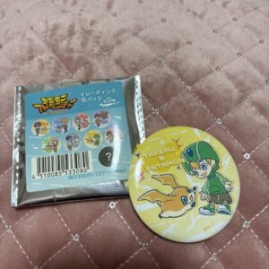 Digimon Takeru And Patamon Can Badge 100 Yen Collaboration F/S-M503 from japan R