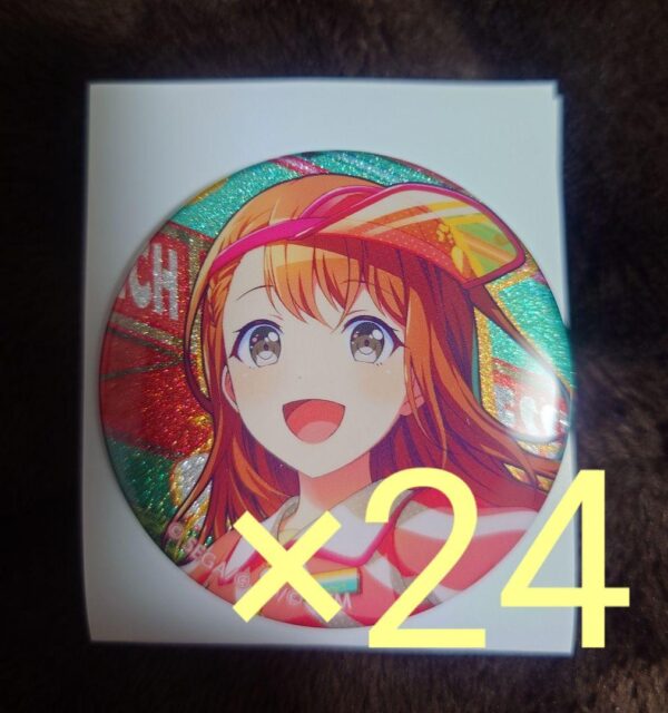 Proseca Glitter Tin Badge Minori 24 Pieces F/S-M501 from japan Rare  Good condit