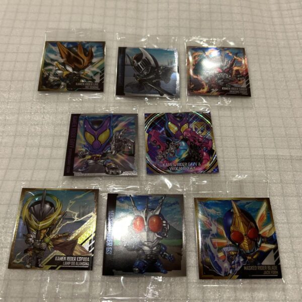 Kamen Rider Wafer Sticker Set Of 8 F/S-M501 from japan Rare  Good condition