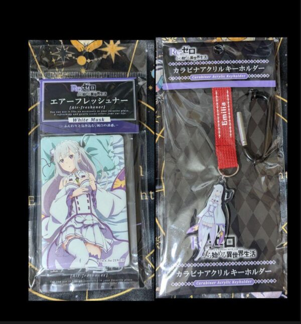 Re:Zero Carabiner Acrylic Keychain Air Freshener Emilia 2 Items F/S-M501 from ja