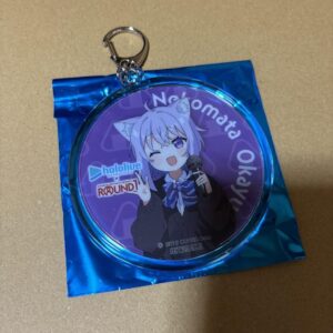 Nekomata Porridge Round One Acrylic Key Chain F/S-M501 from japan Rare  Good con
