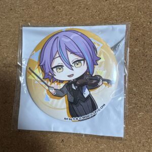 Proseca Sekai Symphony Can Badge Jindai Rui F/S-M501 from japan Rare  Good condi