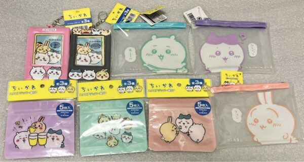 Chiikawa Clear Card Case Vinyl Pouch Mini Square Zipper Bag