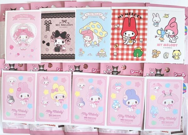 My Melody 50Th Anniversary Stickers 10 Types Can Do Seria 100 Yen Store F/S-M503