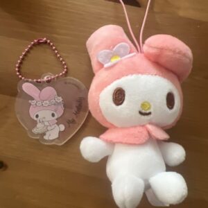 My Melody Mascot Plush Keychain F/S-M503 from japan Rare  Good condition