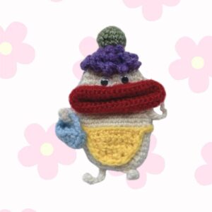 Purple Haired Aunty Key Case F/S-M503 from japan Rare  Good condition