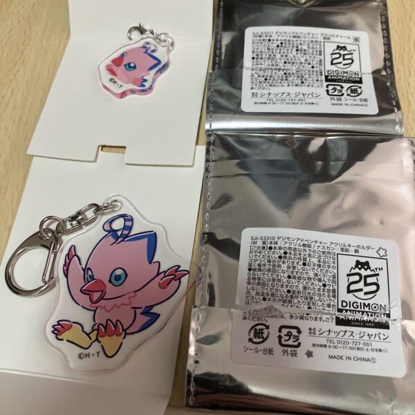 Digimon Acrylic Keychain Charm Piyomon Set F/S-M503 from japan Rare  Good condit