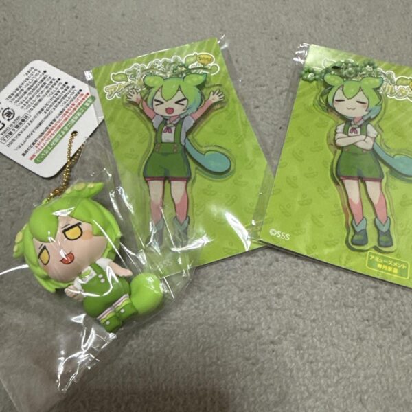 Tohoku Zunko Zundamon Keychain Acrylic Set Of 3 F/S-M501 from japan Rare  Good c